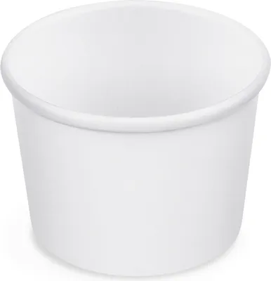 Produktbild von 50 Eisbecher 250 ml aus Papier mit PE-Beschichtung weiß - Perfekt für Desserts Kopie