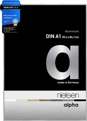 Produktbild von nielsen Aluminium Bilderrahmen Alpha, 59,4x84,1 cm (A1), Silber Matt