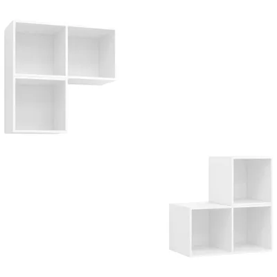 Produktbild von 4-tlg. TV-Schrank-Set Weiß Holzwerkstoff