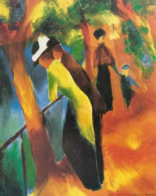 Produktbild von August Macke Kunstdruck Bild - Sonniger Weg, 1913 (50 x 40 cm)