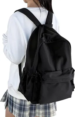 Produktbild von Schulrucksack Damen Travel Schultaschen 15,6 Zoll Laptop Rucksack für Mädchen im Teenageralter Bookbag College Boys Work Daypack Schwarz