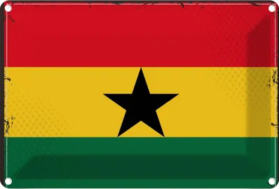 Produktbild von vianmo Blechschild 20x30 cm Ghanas Ghana Flagge Fahne Wappen