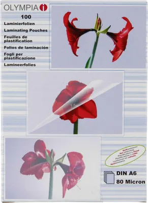 Image de OLYMPIA - Transparent - A6 (105 x 148 mm) 100 pcs. film de plastification