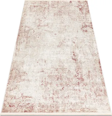 Produktbild von DISTIN 0828A rosa / puder / weiß moderner Teppich - Abstraktion, Vintage, Fransen Rosa 120x170 cm