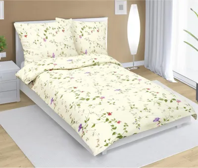 Zdjęcie produktu dla Pościel krepowa - kremowa - 140x220, 70x90