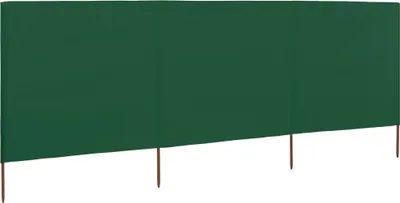 Zdjęcie produktu dla vidaXL 3-częściowa tkanina przeciwwiatrowa 400 x 120 cm Zielona