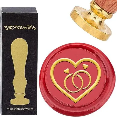 Immagine prodotto di Timbro con sigillo in cera per anello di diamanti romantico vintage da compleanno