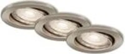 Produktbild von LED Einbauleuchten schwenkbar 3er Set GU10 5 W silber Metall Ø8,6 cm Briloner