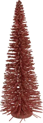 Produktbild von Clayre & Eef Weihnachtsdekorationsfigur Weihnachtsbaum Ø 20x50 cm Rosa Holz