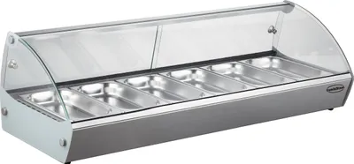 Produktbild von Chefgastro Wärmevitrine 6 1/3 GN BxTxH 1190x395x270mm