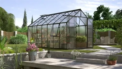 Obrázok produktu pre Vitavia skleník "Jupiter 11500" čierny 11,5 m² 4 mm HKP
