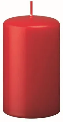 Produktbild von Flachkopf-Stumpenkerzen Rot 200 x Ø 80 mm, 4 Stück