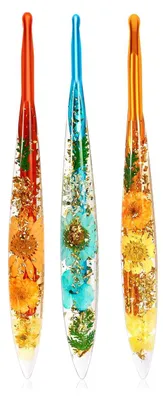 Häkelnadel-Set 3-teilig, 5-6 mm, ergonomisch, bunt, 18 cm