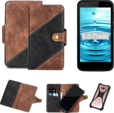 Produktbild von K-S-Trade Handy Hülle Schutz Hülle Schutzhülle Bookstyle Case kompatibel mit Energizer H500S Handy Cover Hülle Schutztasche 1x