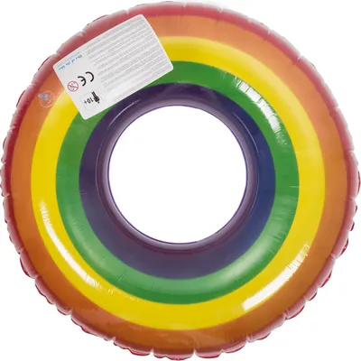 Produktbild von Aufblasbarer Schwimmring 90cm Pride Regenbogen Rainbow Schwimmreifen