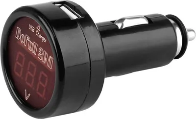 Produktbild von USB-Ladegerät, 2,1 A, für Zigarettenanzünder 12/24 V mit Voltmeter