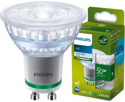 Zdjęcie produktu dla Philips Reflektor punktowy 50 W PAR16 GU10, 2,1 W, 50 W, GU10, 375 lm, 50000 h, Zimne białe
