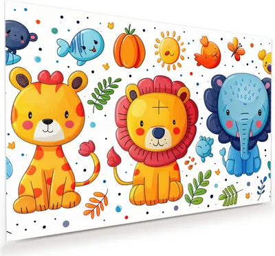 Produktbild von Glasbild 75x50cm in XXL für Wohnzimmer, Schlafzimmer Motiv Tierisches Design