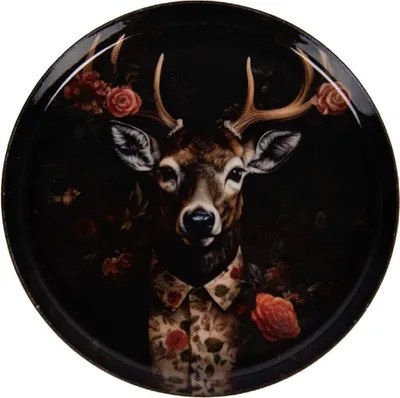Image de Sous-assiette Clayre & Eef 66419 Noir-Marron Ø 11 cm