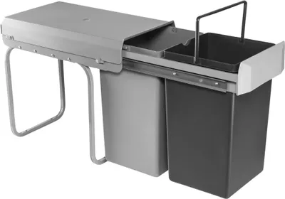 Produktbild von Wbudowany kosz na śmieci WESCO Double-Boy 2x15ltr. kolor srebrny