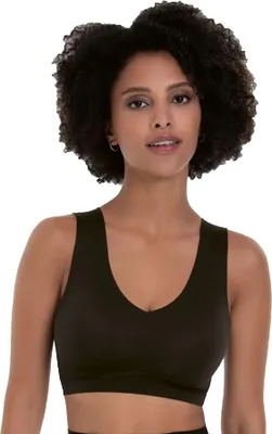 Image de Soutien-gorge sans armatures pour femmes en noir