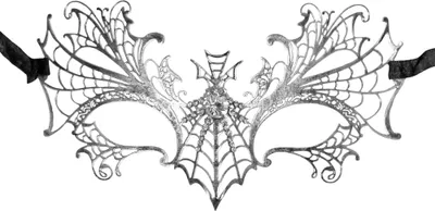 Produktbild von Schmetterling Augenmaske Obsidia - Silber Antik mit Strasselementen