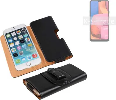 Produktbild von K-S-Trade Schützhülle Handyhülle kompatibel mit Samsung Galaxy A20s Holster Gürtel Tasche Schutzhülle Handy-Tasche Smartphone Case Seitentasche