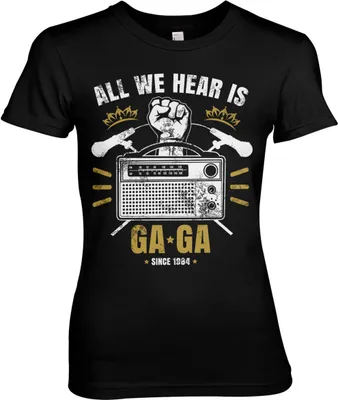 Produktbild von Radio Ga Ga Girly Tee - Medium - Black