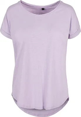 Immagine prodotto di Build Your Brand BY036 | T-shirt lunga da donna / Taglio extra lungo sul retro - Colore: Lilla - Taglia: XL