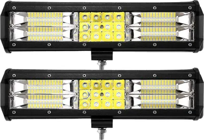 Two identical LED light bars are shown against a white background.