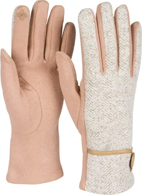 Immagine prodotto di Guanti da donna touchscreen con motivo a rombo e fodera in pile, caldi e adatti all'inverno, modello 09010036