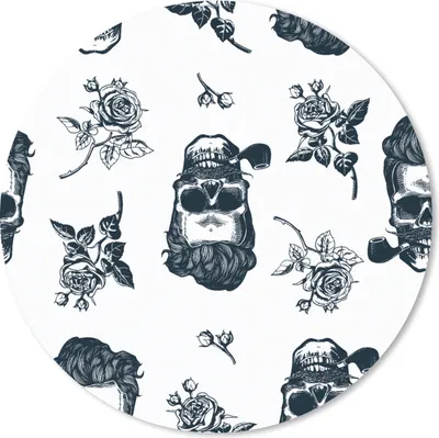Produktbild von MuchoWow® Mauspad Mousepad Muster - Totenkopf - Rosen - Piraten - Jungen - Kinder - Kinder 20x20 cm - Mousepads - Maus Mat - Pad - Mausunterlage - Schreibtischmatte