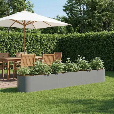 Imagen del producto de Maison Exclusive: Jardín elevado para exteriores, color antracita, 280 x 40 x 40 cm