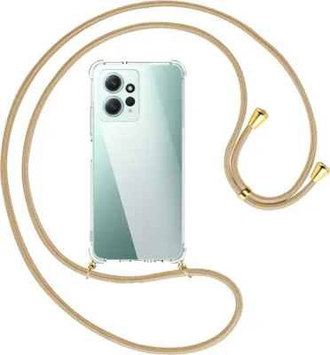 Produktbild von Handykette Backcover-Schutzhülle mit Band (Metall goldfarben) für Xiaomi Redmi Note 12 4G (6.67'') - caramel