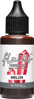 Obrázok produktu pre Octopus Fluids Resin Ink MELON, alkoholový atrament pre epoxidovú živicu a UV živicu, červená