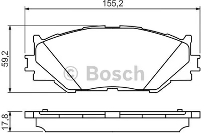 Produktbild von Bosch Bremsbelagsatz, Scheibenbremse Vorderachse 0 986 494 316