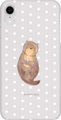 Produktbild von Mr. & Mrs. Panda Iphone XR Handyhülle Otter Muschel - Grau Pastell - Geschenk, Premium Kunststoff, Süß, Seeotter, Handy Case, Träumen, Niedlich