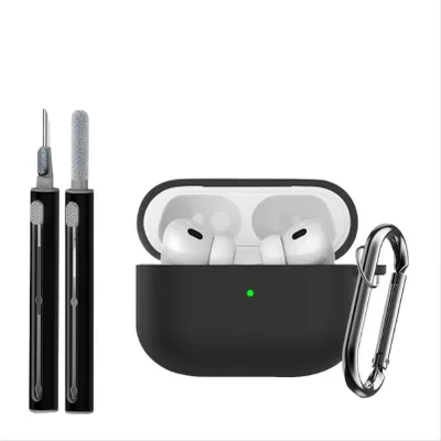 Immagine prodotto di INF Custodia protettiva in silicone (set da 3) per Apple AirPods Pro 3 Nero