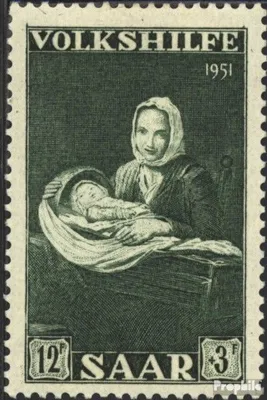 Produktbild von Briefmarken Saarland 1951 Mi 309 gestempelt Volkshilfe: Gemälde (II)
