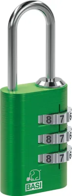Produktbild von BASI - Kofferschloss - mit Aluminiumgehäuse - Farbe: Grün