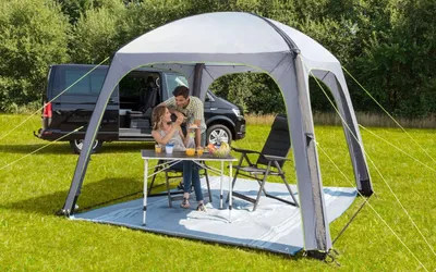 Image de Tapis de sol pour tente, dimensions 3x3 mètres, avec sac de transport, idéal pour le camping