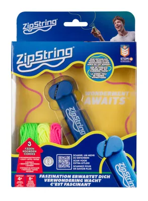Produktbild von ZipString® Original - Das ultimative, patentierte Spielzeug für endlose Tricks und Spaß, USB-C aufladbar, für Kinder und Erwachsene, 3 Schnurgrößen