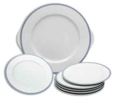 Produktbild von Thun Opal Tortengarnitur, Spitze, blau, 7-teilig