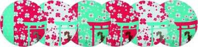 Produktbild von 6 Dessertteller - Sakura Japan - Kirschblüten - Teller