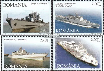 Produktbild von Briefmarken Rumänien 2005 Mi 5967-5970 (kompl.Ausg.) postfrisch Tag der Briefmarke - Kriegsschiffe