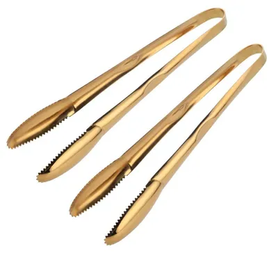 Image de Lot de 2 pinces de cuisine en acier inoxydable, idéales pour cuisiner et servir