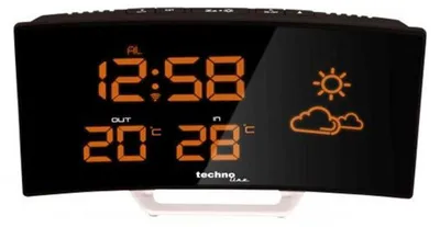 Zdjęcie produktu dla Technoline WS 6832, Czarny, Srebrny, Termometr wewnętrzny, Termometr zewnętrzny, Termometr, Termometr, CR2032, 196 mm