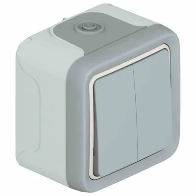 Produktbild von Legrand 069714 Wippschalter Serie FR-Aufputz Plexo55 grau
