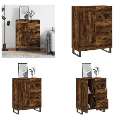 Produktbild von vidaXL Sideboard Räuchereiche 69,5x34x90 cm Holzwerkstoff - Sideboard - Sideboards - Schrank - Lagerschrank