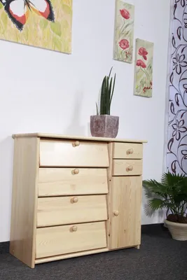Produktbild von Schuhkommode mit Staufach, 4 Klappen, 1 Fach und 2 Schubladen, 80x90x40 cm